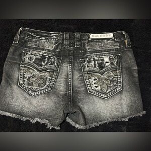 Rock Revival Black Denim Shorts